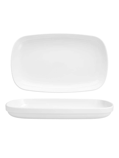 Fortessa Cooper Outdoor 4-piece Rectangle Platter Set In White