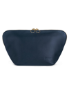 Kusshi Women's Vacationer Leather Makeup Bag In Navy Pink