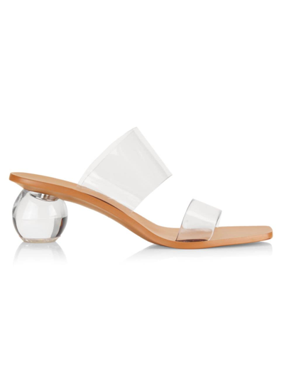 CULT GAIA WOMEN'S JILA BAUBLE-HEEL VINYL MULES