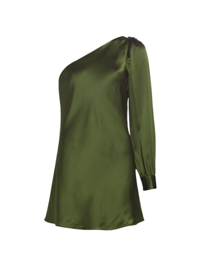 Cami Nyc Women's Juanita Silk One-shoulder Minidress In Green