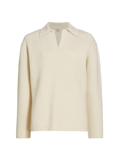 Tom Ford Ribbed-knit Wool-cashmere Polo Jumper In Brown