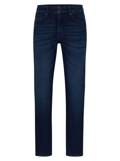 Hugo Boss Regular-fit Jeans In Dark-blue Comfort-stretch Denim In Dark Blue