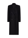 Nili Lotan Edmont Double Breasted Long Coat Black Xl