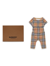 BURBERRY BABY'S CHECK BODYSUIT & trousers SET