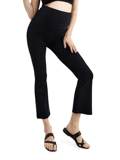Hatch Women's The Ultimate Maternity Over The Bump Crop Flare Leggings In Black