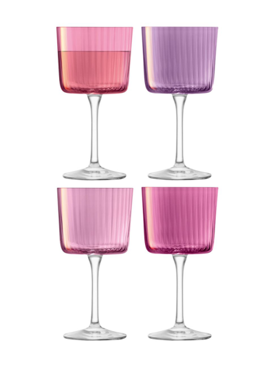 Lsa Gems 4-piece Assorted Wine Glass Set In Garnet