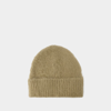 Acne Studios Kameo Beanie -  - Wool - Dark Beige In Beige