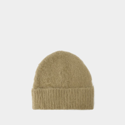 ACNE STUDIOS KAMEO BEANIE - ACNE STUDIOS - WOOL - DARK BEIGE