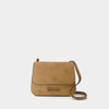 ACNE STUDIOS PLATT CRACKLE CROSSBODY BAG - ACNE STUDIOS - LEATHER - DARK BEIGE