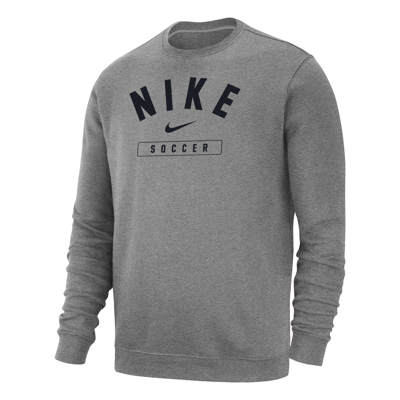 Nike Men's Soccer Crew-neck Sweatshirt In Grey