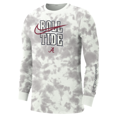 Nike Alabama Back 2 School  Men's College Crew-neck Long-sleeve T-shirt In White