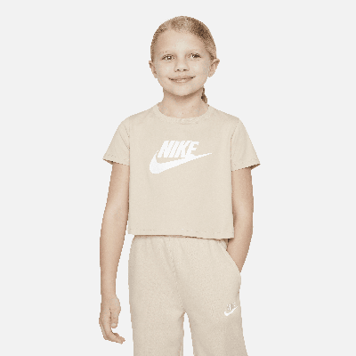 Nike Sportswear Big Kids' (girls') Cropped T-shirt In Brown