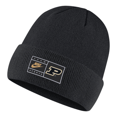 Nike Purdue  Unisex College Beanie In Black