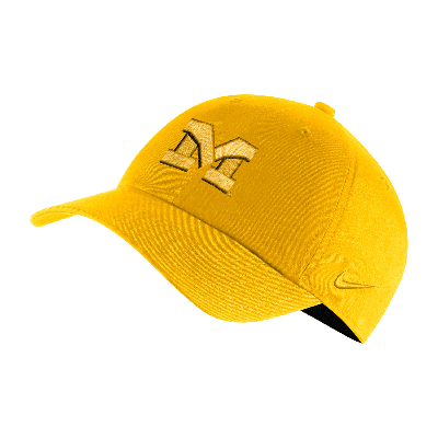 Nike Michigan Heritage86 Logo  Unisex College Cap In Yellow