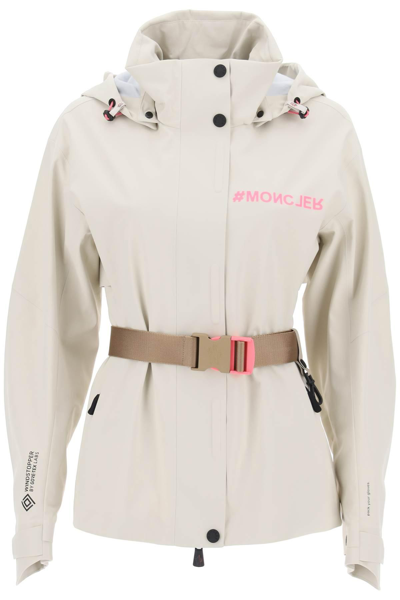 Moncler Rosael Belted Jacket In Beige