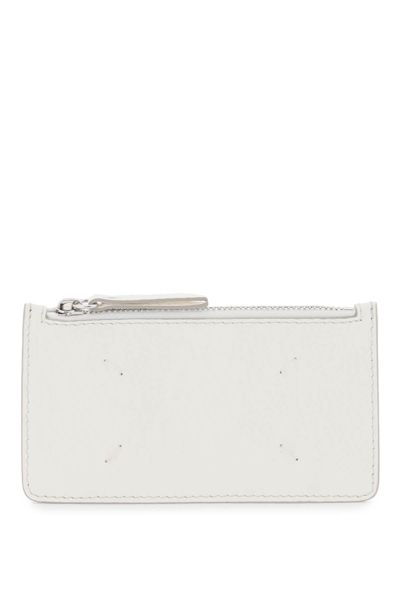 Maison Margiela Leather Zipped Cardholder In White