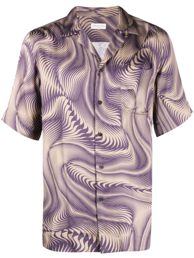 Dries Van Noten Purple Graphic Shirt In Lilac