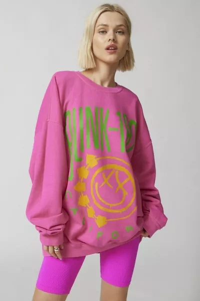 Urban Outfitters Blink 182 Punk Rock Sweatshirt In Pink