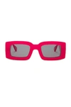 Jacquemus Les Lunettes Tupi Square-frame Sunglasses In Red