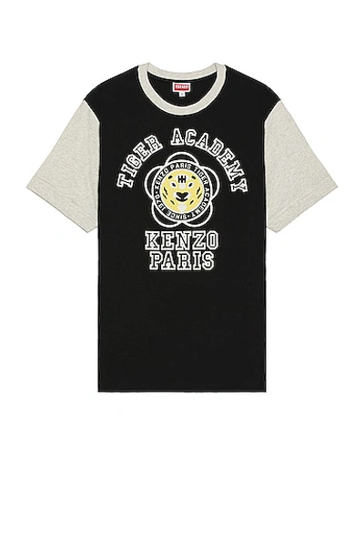 Kenzo Logo-print Colour-block T-shirt In Noir