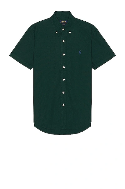 Polo Ralph Lauren Short Sleeve Shirt In Hunt Club Green