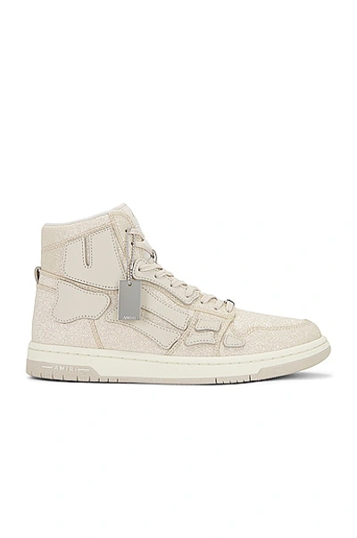 Amiri Skel Top Lace-up Sneakers In Beige