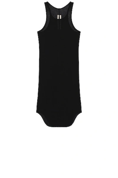 Rick Owens Basic Rib Tank In Black