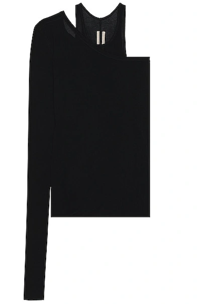 Rick Owens Ziggy Banana Tank In 09 Black