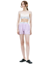 Sporty And Rich Logo-underband Bandeau Bra In Beige