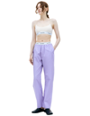 SPORTY AND RICH PURPLE SERIF PYJAMA TROUSERS