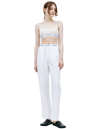 SPORTY AND RICH WHITE SERIF PYJAMA TROUSERS