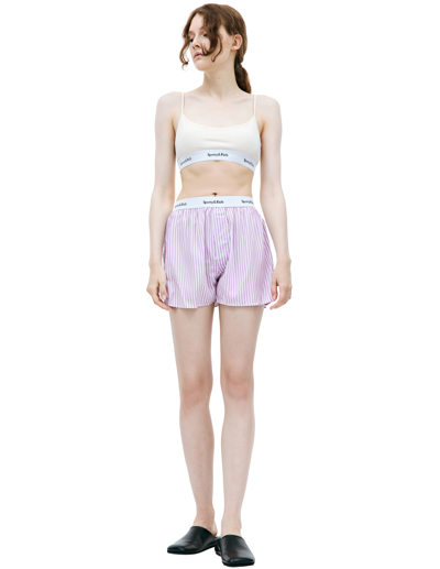 Sporty And Rich Src Tencel Boxer Shorts In Purple