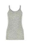 Bottega Veneta Melange Grey Wool Tank Top In Grey