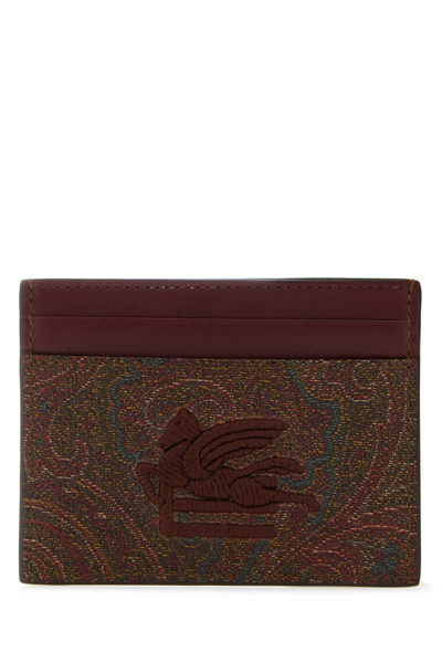 Etro Wallets Red In Printed
