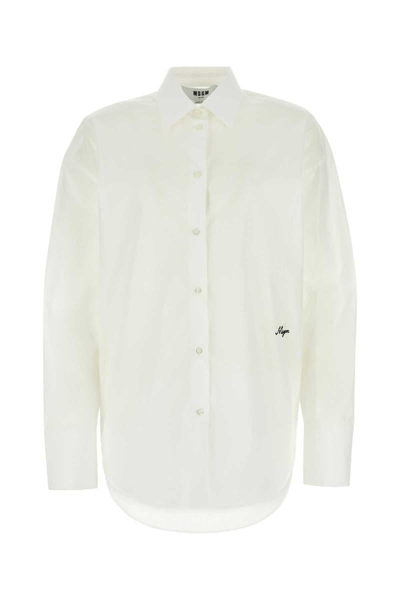 Msgm Shirts In White