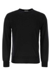 Pt Torino Foldable Cuffs Wool Sweater In Black