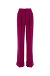 The Andamane Tailored Pleated Trousers With Belt Loops In Red