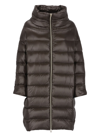 Herno Brown Matilde Down Coat In Marrone Scuro