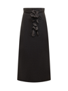 Zimmermann Luminosity Linen Midi Pencil Skirt In Black