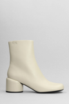 Camper Woman Ankle Boots Light Grey Size 8 Leather In Beige