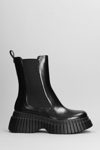 CAMPER BCN COMBAT BOOTS IN BLACK LEATHER