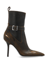 Dsquared2 Ankle Boots In Used And Distressed Split Leather In Brown