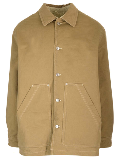 Isabel Marant Lawrence Cotton-canvas Overshirt In Khaki