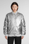 IRO MOREL BOMBER IN SILVER WOOL AND POLYESTER