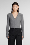 Iro Keyra Wool-cashmere Cropped Cardigan In Grey