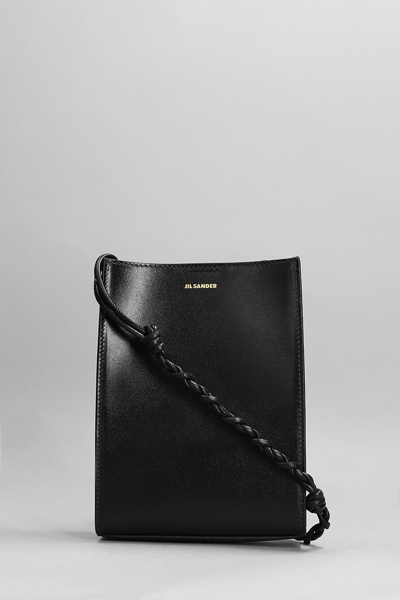 Jil Sander Tangle Shoulder Bag In Black Leather