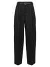 Jil Sander Bell-bottom Pants In Wool In Black