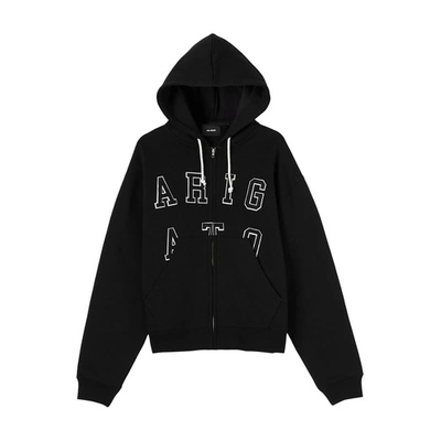 Axel Arigato Logo-lettering Hoodie In Black