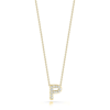 ROBERTO COIN ROBERTO COIN 18K YELLOW GOLD 0.05CT DIAMOND TINY TREASURES LETTER "P" NECKLACE - 001634AYCHXP
