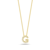 ROBERTO COIN ROBERTO COIN 18K YELLOW GOLD 0.06CT DIAMOND TINY TREASURES LETTER "G" NECKLACE - 001634AYCHXG